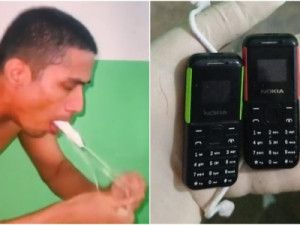 Detento é flagrado com celulares no organismo e 'vomita' dois aparelhos