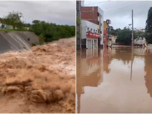 Canal do Rio Grangeiro transborda com chuva de 91mm no Crato