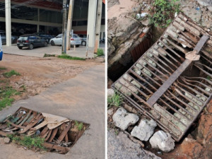 Bocas de lobo colocam em risco o trânsito no Bairro Cirolandia em Barbalha