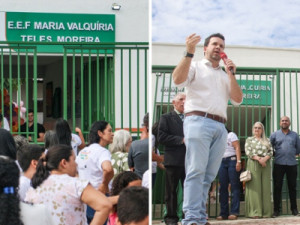 Prefeito de Barbalha reinaugura a Escola Maria Valquíria Teles Moreira nas Malvinas