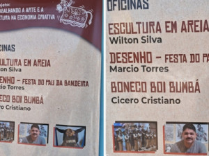 Oficinas Escultura, Desenho e Boneco Boi Bumbá hoje na Escola de Saberes de Barbalha