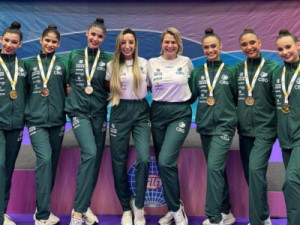 Com 'Evidências', seleção brasileira de ginástica rítmica obtém resultado histórico em Portugal