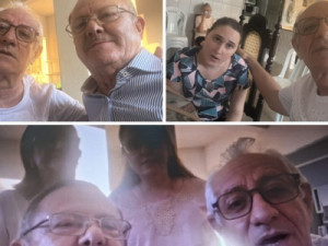 Padre Ivo recebe visita do Dr. Zezinho e família