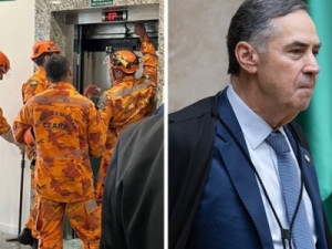 Presidente do STF, Luís Roberto Barroso fica preso dentro de elevador durante evento em Fortaleza