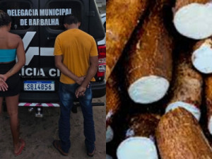 Polícia de Barbalha prende casal que matou homem por causa de um saco de macaxeira