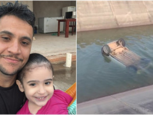 Pai e filha são achados mortos em carro submerso em canal no Ceará