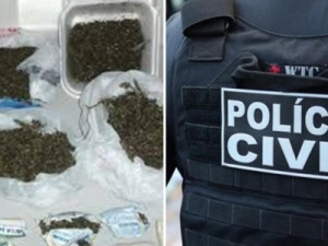 Assaré: PC prende homem com cocaína, balanças, arma, munição e caderno de anotações