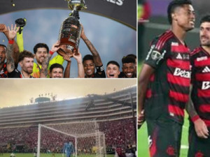 Veja as reações de Bruno Henrique antes de erguer a taça pelo Flamengo: "Lima é nossa"