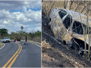 Pai, mãe e dois filhos crianças morrem em colisão entre moto e carro no Ceará