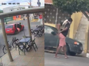 Homem com mãos amarradas e boca amordaçada pula de carro para fugir de sequestro, no Ceará