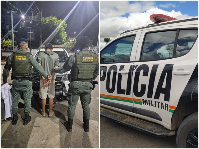 Em Barbalha Polícia na Operação “Centro Seguro” prende jovem que arrombou e furtou estabelecimento comercial