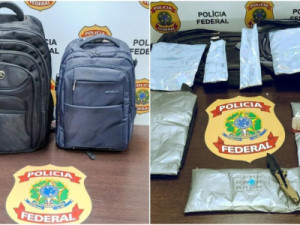 Passageiro é preso no aeroporto de Fortaleza com cocaína escondida em fundo falso de mochilas