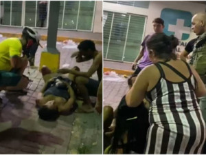 Mulher dá à luz na calçada de hospital em Fortaleza e recebe ajuda da população