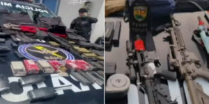 Polícia apreende arsenal, prende 8 e mata um criminoso durante confronto no interior do Ceará