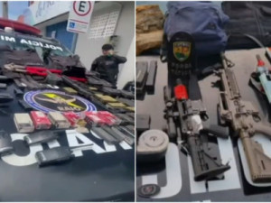 Polícia apreende arsenal, prende 8 e mata um criminoso durante confronto no interior do Ceará