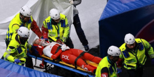 Polonesa é atingida por lâmina no rosto e sofre grave acidente nas Olimpíadas de Inver-no