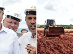 Governador Elmano de Freitas e ministro Camilo Santana vistoriam obra do Hospital Universitário da UFCA e anunciam mais investimentos