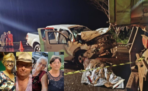 Quatro pessoas da mesma família morrem em acidente na GO-164