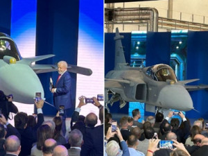 Conheça o caça Gripen F-39E apresentado pela Embraer em evento no interior de SP