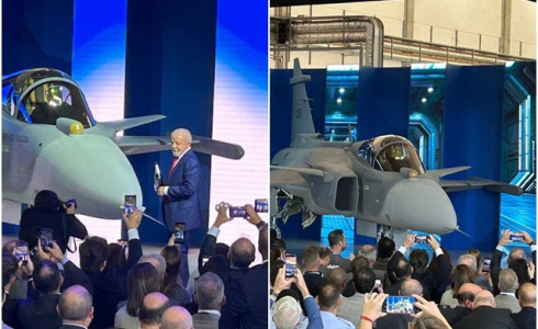 Conheça o caça Gripen F-39E apresentado pela Embraer em evento no interior de SP