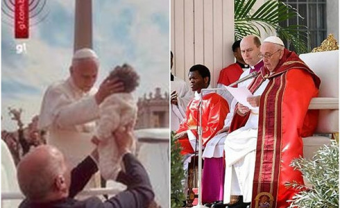 Bebê cearense recebe bênção de Papa Leão XIV após missa de Domingo de Ramos no Vaticano