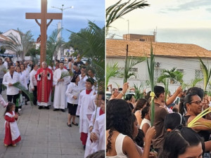 Milhares de fiéis lotam igrejas e capelas nas celebrações do Domingo de Ramos em Barbalha