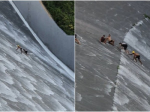 Jovens se arriscam no sangradouro do Açude Orós, e prefeitura alerta para acidentes