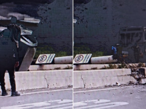 Em Barbalha motorista perde controle do carro e derruba poste na Avenida Leão Sampaio