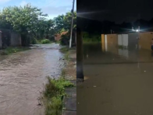 Comunidade no Ceará sofre com alagamentos após temporal na madrugada