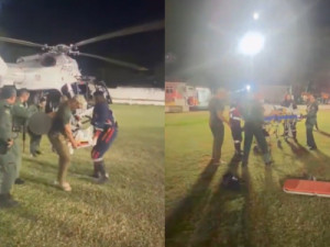 Policial é resgatado por helicóptero após sofrer acidente de trânsito no interior do Ceará