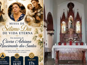 Convite para a Missa de Sétimo Dia de Vida Eterna