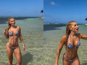 Virginia Fonseca posa de biquíni na Jamaica e revela susto com tubarão no mar da Jamaica