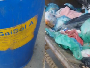 Garis encontram feto em tambor de lixo na Grande Fortaleza