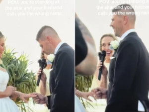 Noivo viraliza ao errar o nome da noiva no altar em cerimônia de casamento